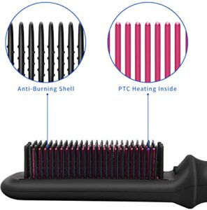 Miserwe Ionic Hair Straightening Brush with Anti-Scald feature