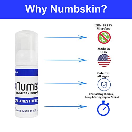 Numbing Foam Soap 4% Lidocaine Topical Anesthetic - Tattoo Numbing Spray