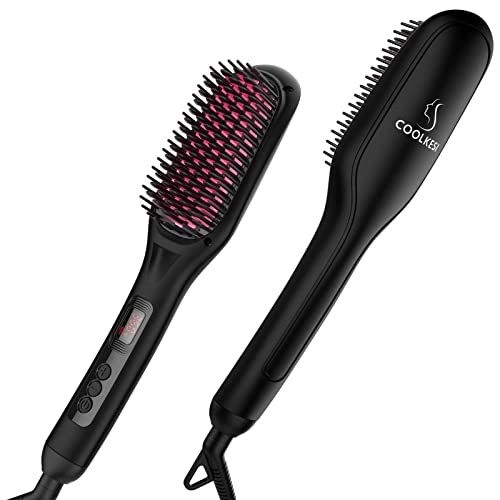 Coolkesi Hair Straightening Brush with Anti Scald Feature