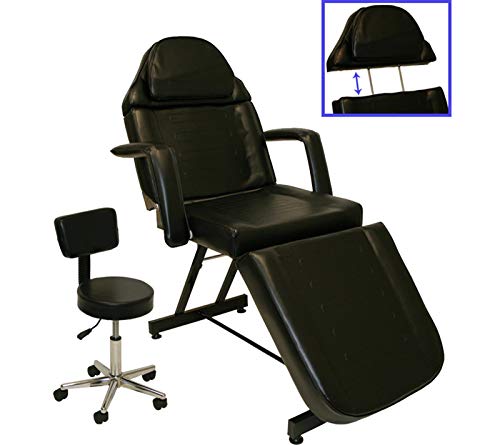 InkBed Black Stationary Adjustable Tattoo Chair