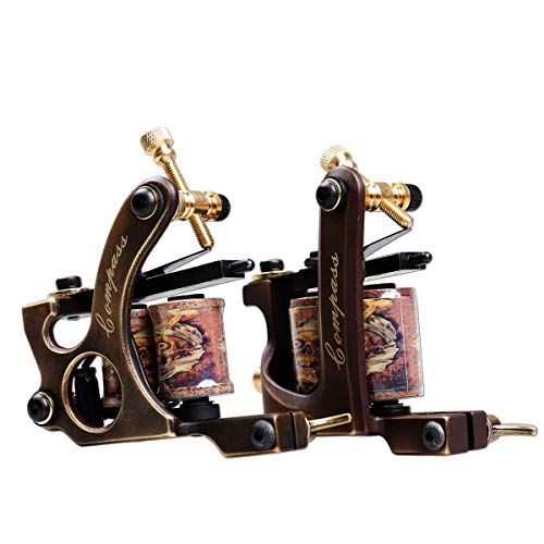 Dragonhawk 2xpieces Brass Coils Tattoo Machine Straight Shader Circle Liner