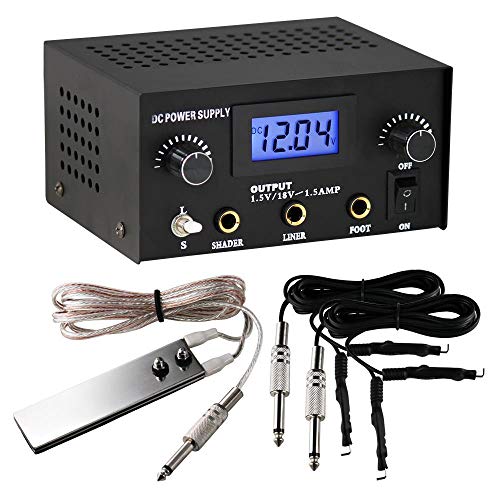 Pirate Face Tattoo Dual Digital Power Supply for Tattoo Machines