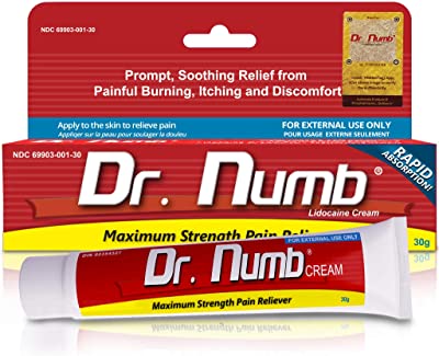 Dr. Numb 5% Lidocaine Topical Numbing Cream for Instant Pain Relief