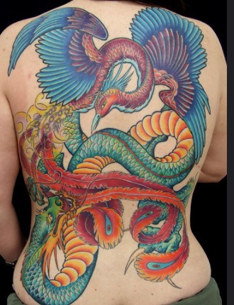 Coupling Phoenix with Dragon Tattoo