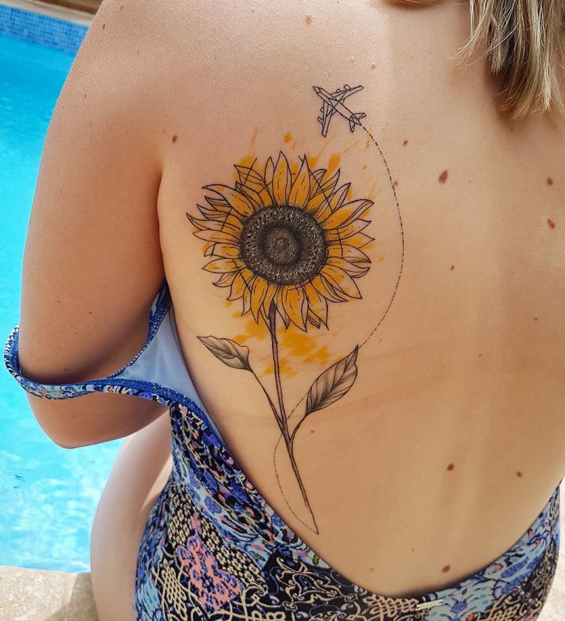awesome-sunflower-tattoo-by-John-Balestri