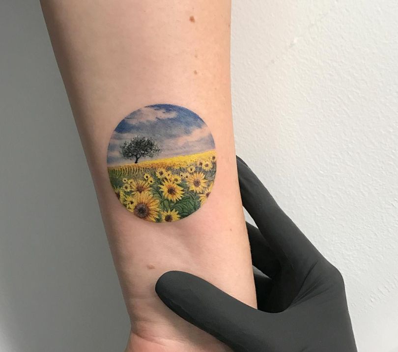 beautiful-sunflower-tattoo-ideas-Eva-krbdk
