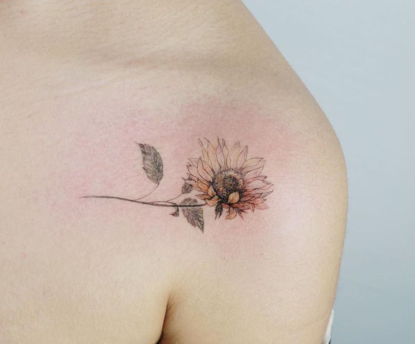 delicate-sunflower-tattoo-by-tattooist_flower-3